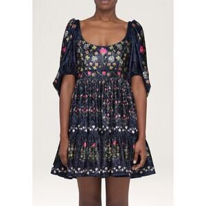 Agua Bendita Delirio Trebol Multicolored Floral Mini Dress Size: S